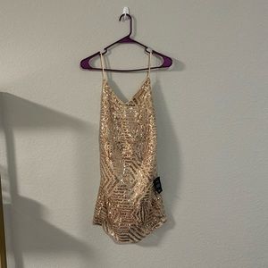 Lulu’s Gold Sparkle Dress